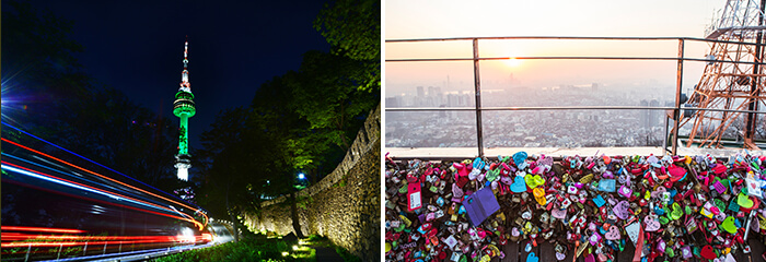 Photo_Pemandangan Menara Namsan Seoul dan gembok cinta 